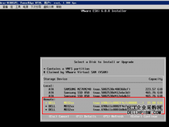 DELL R730服务器如何从存储启动ESXi引导方式应为UEFI