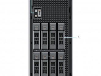 Dell戴尔 PowerEdge T350塔式服务器产品样式，外部形态，内部构造及配套说明