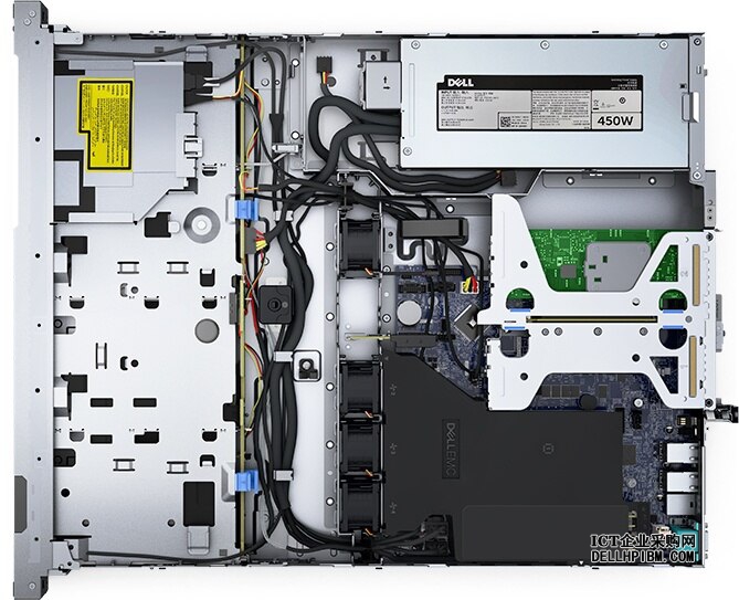 Dell戴尔PowerEdge R250服务器（英特尔至强 E-2324G 3.1GHz 四核心丨8GB 内存丨3块*2TB 硬盘丨集成Raid卡丨导轨丨3年保修）