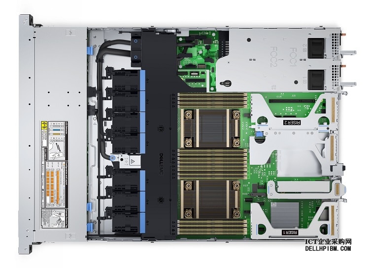 戴尔/Dell  R650xs服务器（英特尔至强 银牌4310 2.1GHz 十二核心丨64GB 内存丨2块*3.84TB 固态硬盘丨H755 阵列卡丨800W双电源丨3年保修）