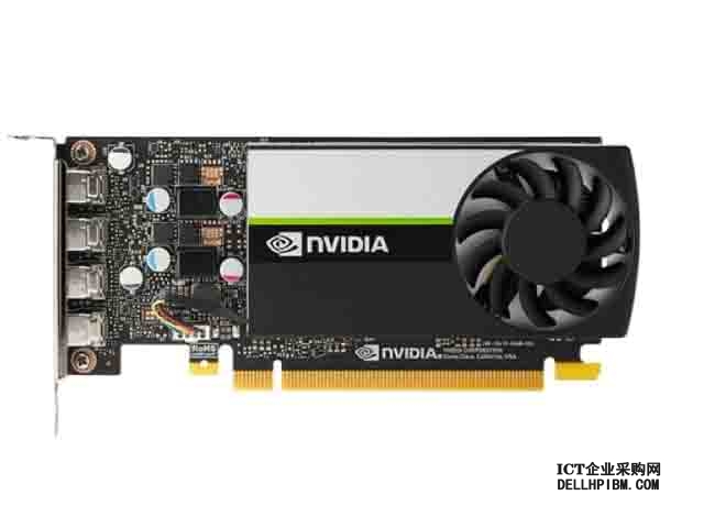 英伟达NVIDIA T600 台式机GPU显卡；640 个NVIDIA CUDA 核数，4GB GDDR6显存，最大功耗 40瓦；PCI Express 3.0 x16；4个MiniDP 1.4显示接口；单宽，3年质保