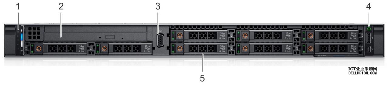 Dell戴尔 PowerEdge R440机架式服务器产品样式，外部形态，内部构造及配套说明
